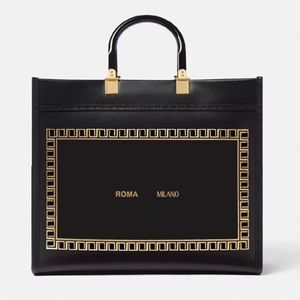 Sunshine Bag Vintage:Roma Milano
Women's Shoulder Handbag Genuine Leather Golden